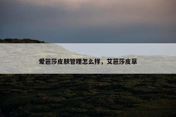 爱芭莎皮肤管理怎么样，艾芭莎皮草