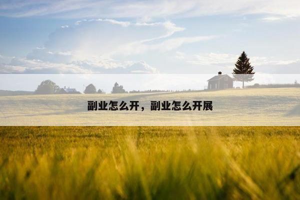 副业怎么开,副业怎么开展 副业怎么开,副业怎么开展