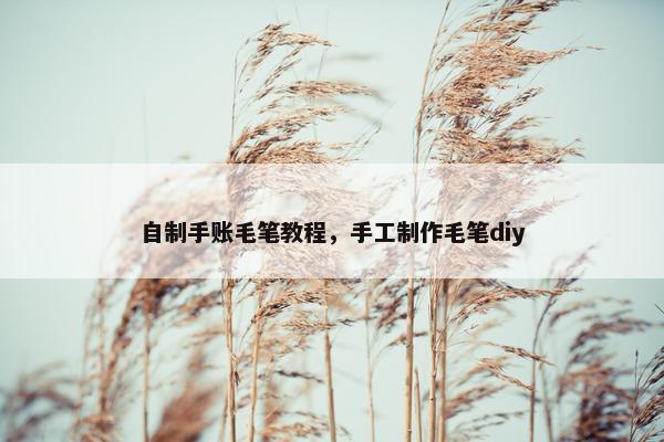 自制手账毛笔教程，手工制作毛笔diy