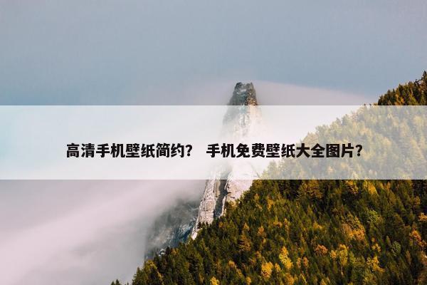 高清手机壁纸简约？ 手机免费壁纸大全图片？