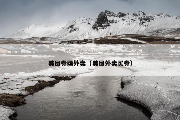 美团券嫖外卖（美团外卖买券）