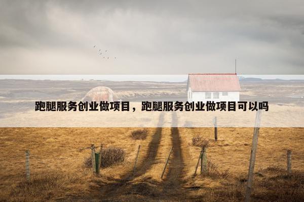 跑腿服务创业做项目，跑腿服务创业做项目可以吗