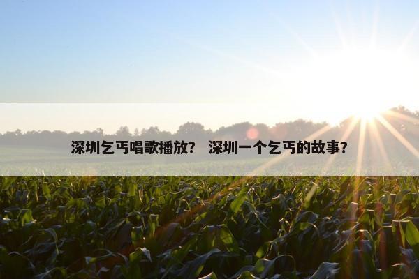 深圳乞丐唱歌播放？ 深圳一个乞丐的故事？