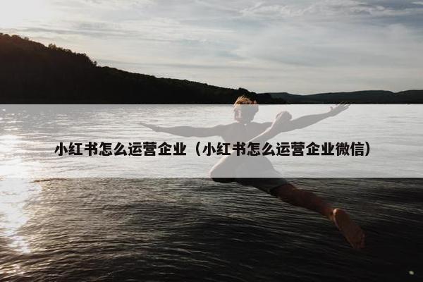 小红书怎么运营企业（小红书怎么运营企业微信）
