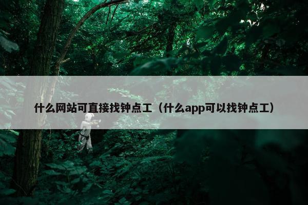 什么网站可直接找钟点工（什么app可以找钟点工）