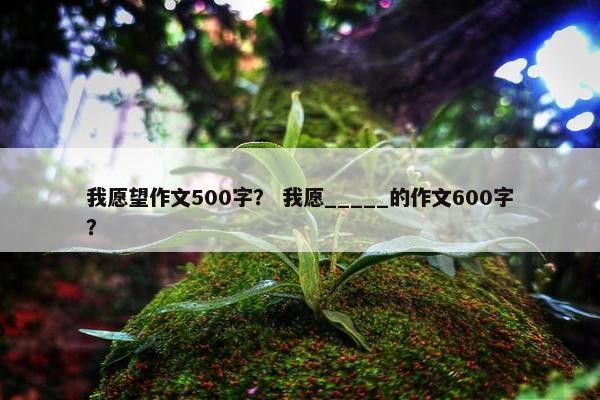 我愿望作文500字？ 我愿_____的作文600字？