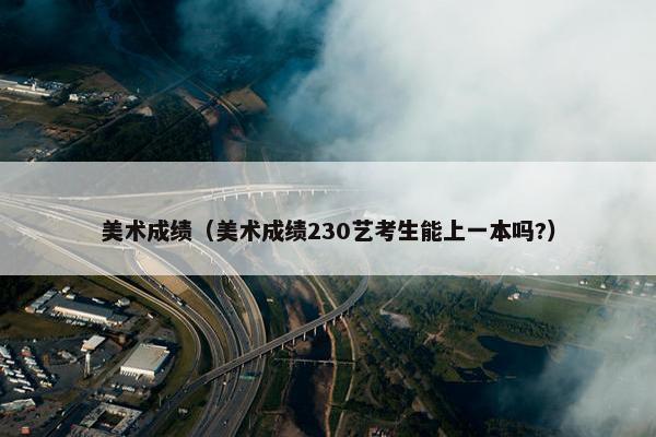 美术成绩（美术成绩230艺考生能上一本吗?）