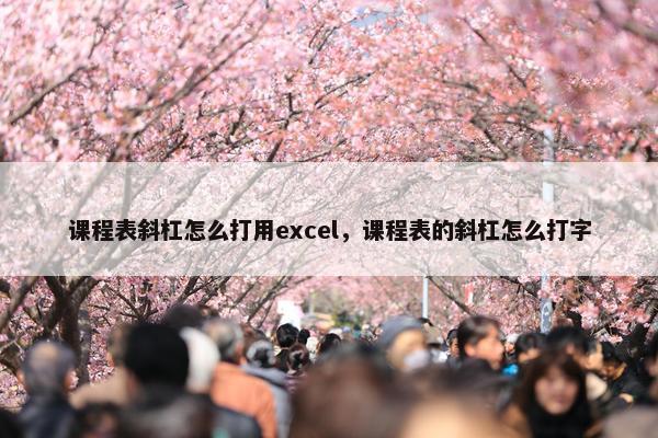 课程表斜杠怎么打用excel,课程表的斜杠怎么打字 课程表斜杠怎么打用excel,课程表的斜杠怎么打字